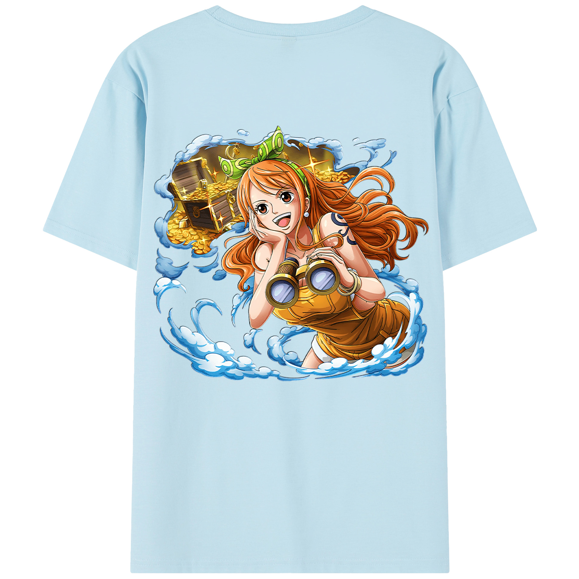 ワンピース ナミ ONE PIECE Nami 綿100％半袖Tシャツ（背面プリント）